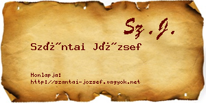 Szántai József névjegykártya