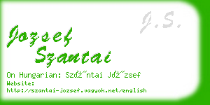 jozsef szantai business card
